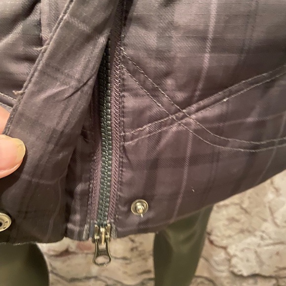 Point Zero Grey Plaid Down Puffer Coat - Picture 7 of 13